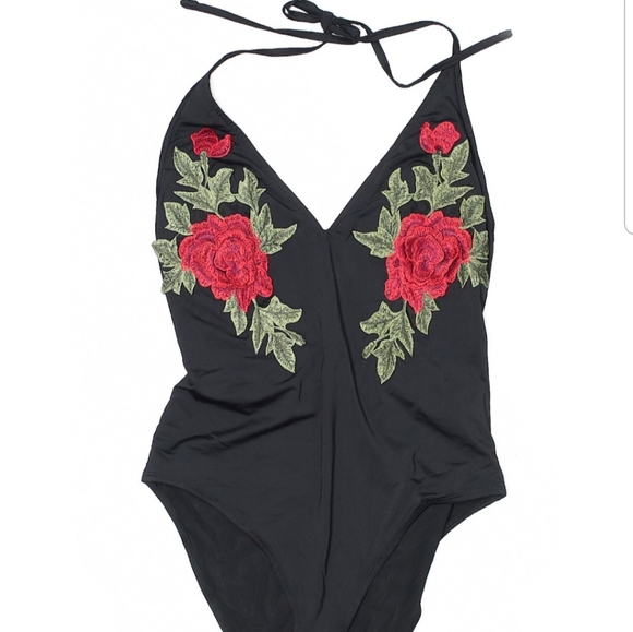 Forever 21 Tops - Bodysuit with Raised Floral Appliques -sz. M